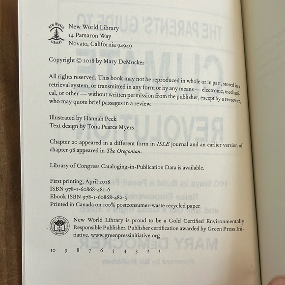 Book : The Parents' Guide to Climate Revolution by Mary DeMocker - autographed - Picture 4 of 9